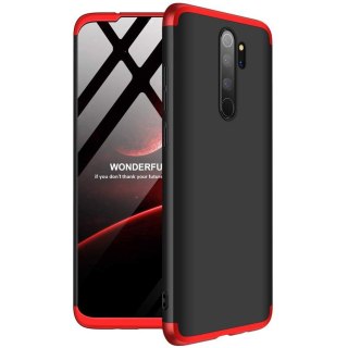 Etui na całą obudowę przód + tył do Xiaomi Redmi Note 8 Pro czarno-czerwony