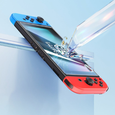 2x Szkło Hartowane + Zestaw Montażowy do Nintendo Switch Oled 2021
