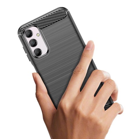 Elastyczne etui wzór karbon do Samsung Galaxy M14 Carbon Case - czarne