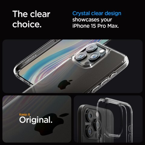 SPIGEN ULTRA HYBRID IPHONE 15 PRO MAX CRYSTAL CLEAR