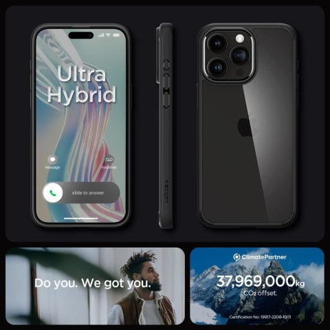 SPIGEN ULTRA HYBRID IPHONE 15 PRO MAX MATTE BLACK