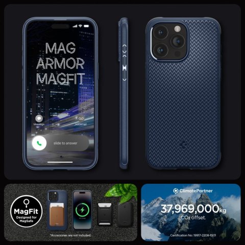 SPIGEN MAG ARMOR MAGSAFE IPHONE 15 PRO MAX NAVY BLUE