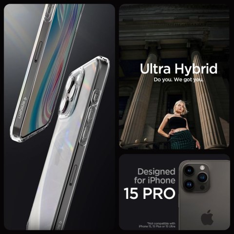 Etui Iphone 15 Pro Spigen Ultra Hybrid Crystal Clear Braders