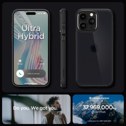 SPIGEN ULTRA HYBRID IPHONE 15 PRO FROST BLACK