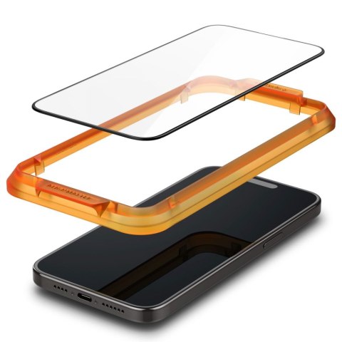 SZKŁO HARTOWANE SPIGEN ALM GLASS FC 2-PACK IPHONE 15 PRO BLACK