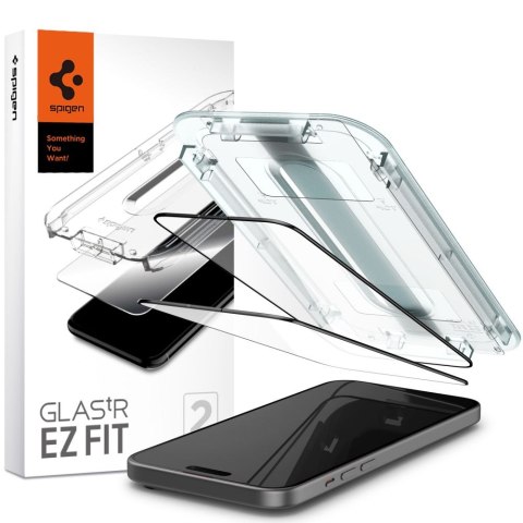 SZKŁO HARTOWANE SPIGEN GLAS.TR "EZ FIT" FC 2-PACK IPHONE 15 PLUS BLACK