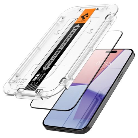 SZKŁO HARTOWANE SPIGEN GLAS.TR "EZ FIT" FC IPHONE 15 PRO BLACK