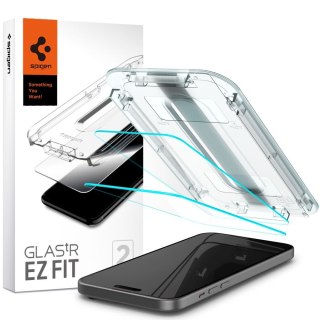 SZKŁO HARTOWANE SPIGEN GLAS.TR "EZ FIT" 2-PACK IPHONE 15 CLEAR