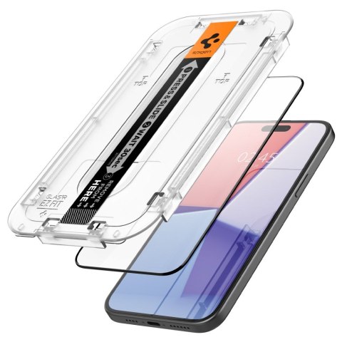 SZKŁO HARTOWANE SPIGEN GLAS.TR "EZ FIT" FC IPHONE 15 BLACK