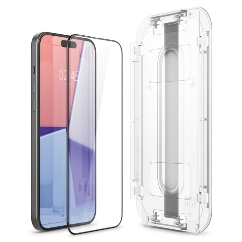 SZKŁO HARTOWANE SPIGEN GLAS.TR "EZ FIT" FC IPHONE 15 PLUS BLACK