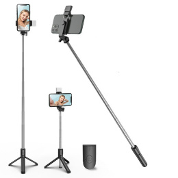 Selfie Stick Bezprzewodowy z Lampą LED Statyw Tripod H1S Czarny