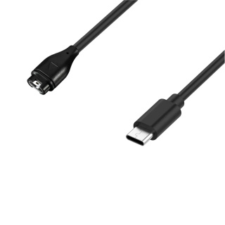 Kabel Typ C do ładowania GARMIN FENIX 7, 6, 6X, 6S, 5, 5X, 5S, 5 Plus Vivoactive 3 czarny 1m.