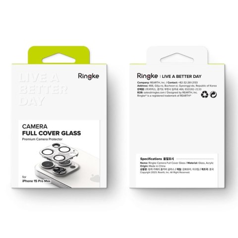 OSŁONA APARATU RINGKE CAMERA PROTECTOR 2-PACK IPHONE 15 PRO MAX CLEAR