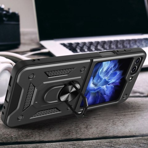 Etui Hybrid Armor Camshield do Z Flip 5 5G różowe