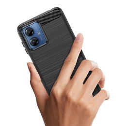 Etui Carbon Case do Motorola Moto G14 elastyczny czarny