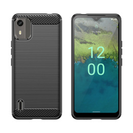 Etui Carbon Case do Nokia C12 / Nokia C12 Pro / Nokia C12 Plus elastyczny czarny