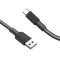 ORYGINALNY Kabel USB - USB Typ C 3A 1m do ładowania telefonu / przesyłu danych czarny