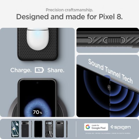 SPIGEN LIQUID AIR GOOGLE PIXEL 8 MATTE BLACK