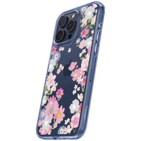 Kobiece kwiatowe Etui Spigen Liquid TPU do iPhone 15 Pro - Blossom Flower