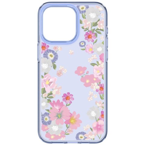 Kobiece kwiatowe Etui Spigen Liquid TPU do iPhone 15 Pro - Blossom Flower