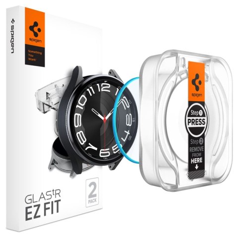 SZKŁO HARTOWANE SPIGEN GLAS.TR "EZ-FIT" 2-PACK GALAXY WATCH 6 CLASSIC (43 MM) CLEAR