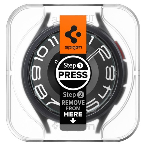 SZKŁO HARTOWANE SPIGEN GLAS.TR "EZ-FIT" 2-PACK GALAXY WATCH 6 CLASSIC (43 MM) CLEAR