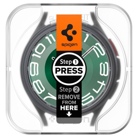 SZKŁO HARTOWANE SPIGEN GLAS.TR "EZ-FIT" 2-PACK GALAXY WATCH 6 CLASSIC (47 MM) CLEAR