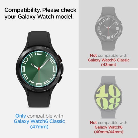 SZKŁO HARTOWANE SPIGEN GLAS.TR "EZ-FIT" 2-PACK GALAXY WATCH 6 CLASSIC (47 MM) CLEAR