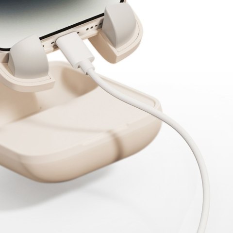 Regulowany stojak na telefon z lusterkiem Baseus Seashell Series - beżowy