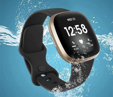 Opaska / Pasek Braders do Fitbit Versa 4 / Fitbit Versa 3 czarny