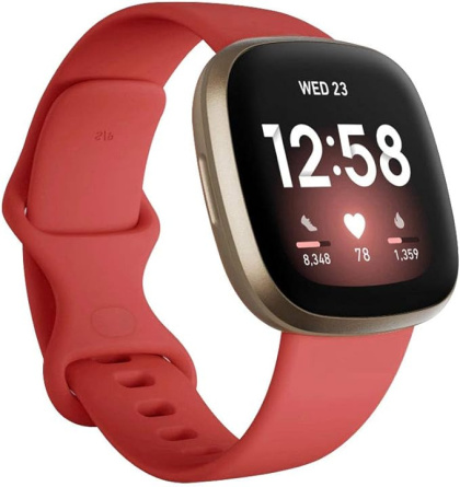 Opaska / Pasek Braders do Fitbit Versa 4 / Fitbit Versa 3 czerwony