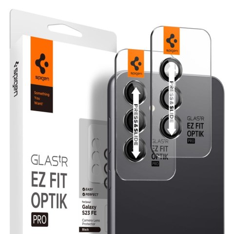 OSŁONA APARATU SPIGEN OPTIK.TR "EZ FIT" CAMERA PROTECTOR 2-PACK GALAXY S23 FE BLACK