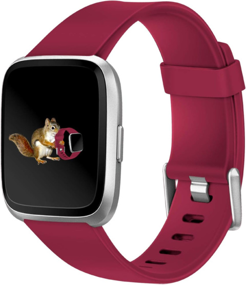 Opaska / Pasek Braders do Fitbit Versa / Versa 2 / Versa Lite bordowy / red wine