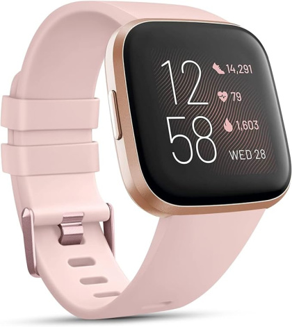 Opaska / Pasek Braders do Fitbit Versa / Versa 2 / Versa Lite pudrowy róż