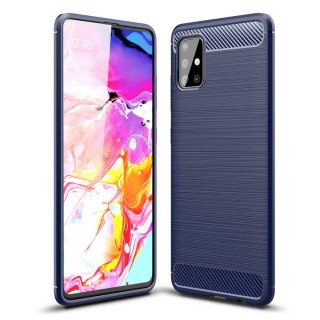 Elastyczne Etui Carbon Case do Samsung Galaxy A51 niebieski