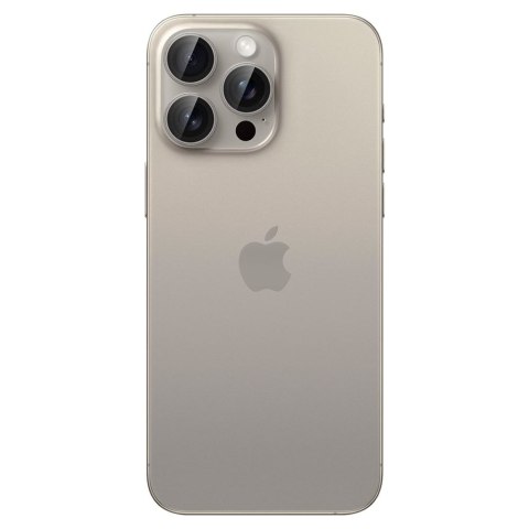 OSŁONA APARATU SPIGEN OPTIK.TR "EZ FIT" CAMERA PROTECTOR 2-PACK IPHONE 14 PRO / PRO MAX / 15 PRO / PRO MAX NATURAL TITANIUM