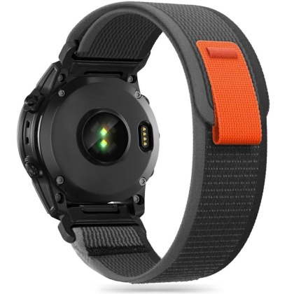 Nylon Garmin Fenix 5 / 6 / 6 Pro / 7 Czarny / Pomarańczowy