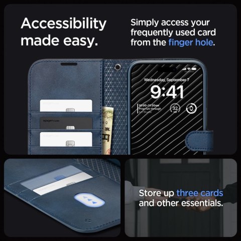 SPIGEN WALLET "S" PRO IPHONE 15 PRO NAVY