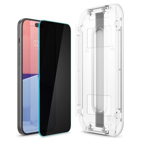 SZKŁO HARTOWANE SPIGEN GLAS.TR "EZ FIT" IPHONE 15 PLUS PRIVACY