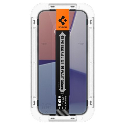 SZKŁO HARTOWANE SPIGEN GLAS.TR "EZ FIT" IPHONE 15 PRIVACY