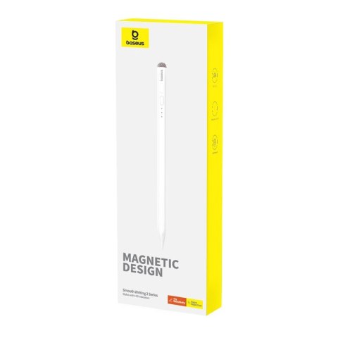 Rysik z aktywną końcówką Baseus Smooth Writing 2 Overseas Edition do iPad z kablem USB-C i wymienną końcówką - biały