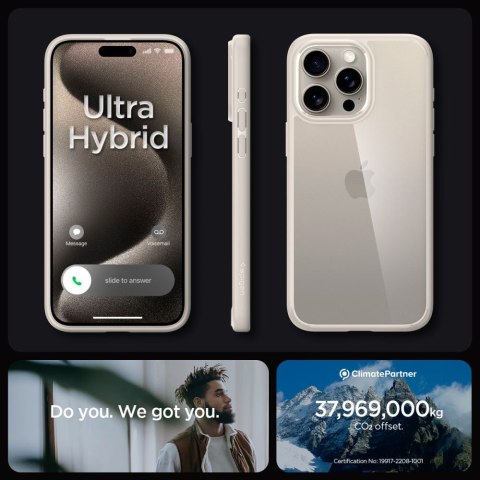 SPIGEN ULTRA HYBRID IPHONE 15 PRO MAX NATURAL TITANIUM