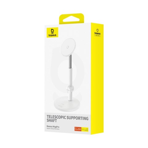 Magnetyczny uchwyt stojący Baseus MagPro do telefonu - biały