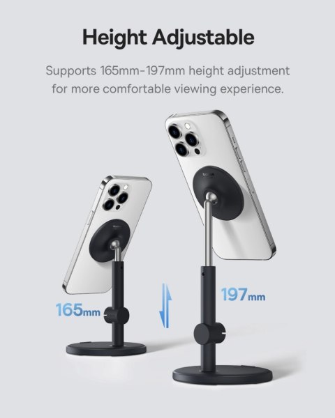 Magnetyczny uchwyt stojący Baseus MagPro do telefonu - czarny