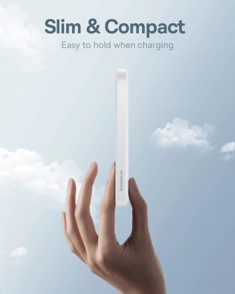 Mini powerbank Baseus 5000mAh 20W + kabel USB-C (20V/3A) - biały