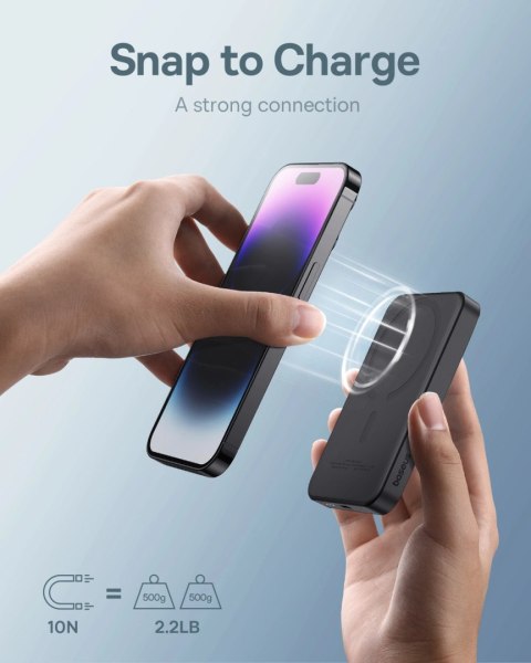 Mini powerbank Baseus 5000mAh 20W + kabel USB-C (20V/3A) - czarny