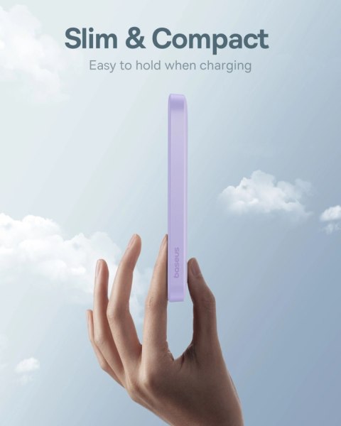 Mini powerbank Baseus 5000mAh 20W + kabel USB-C (20V/3A) - fioletowy