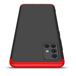 Etui 360° na całą obudowę przód + tył Samsung Galaxy A51 czarno-czerwony
