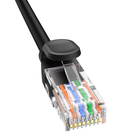 Kabel Ethernet High Speed Cat 5 RJ-45 1000Mb/s 8m okrągły - czarny