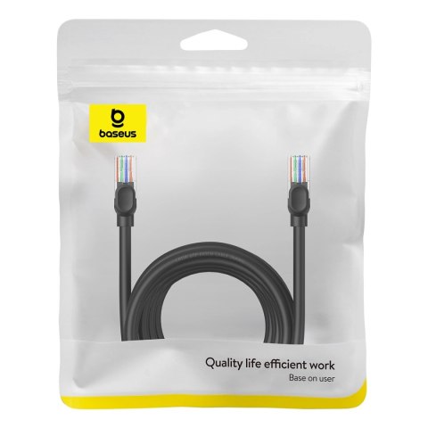 Kabel Ethernet High Speed Cat 5 RJ-45 1000Mb/s 8m okrągły - czarny